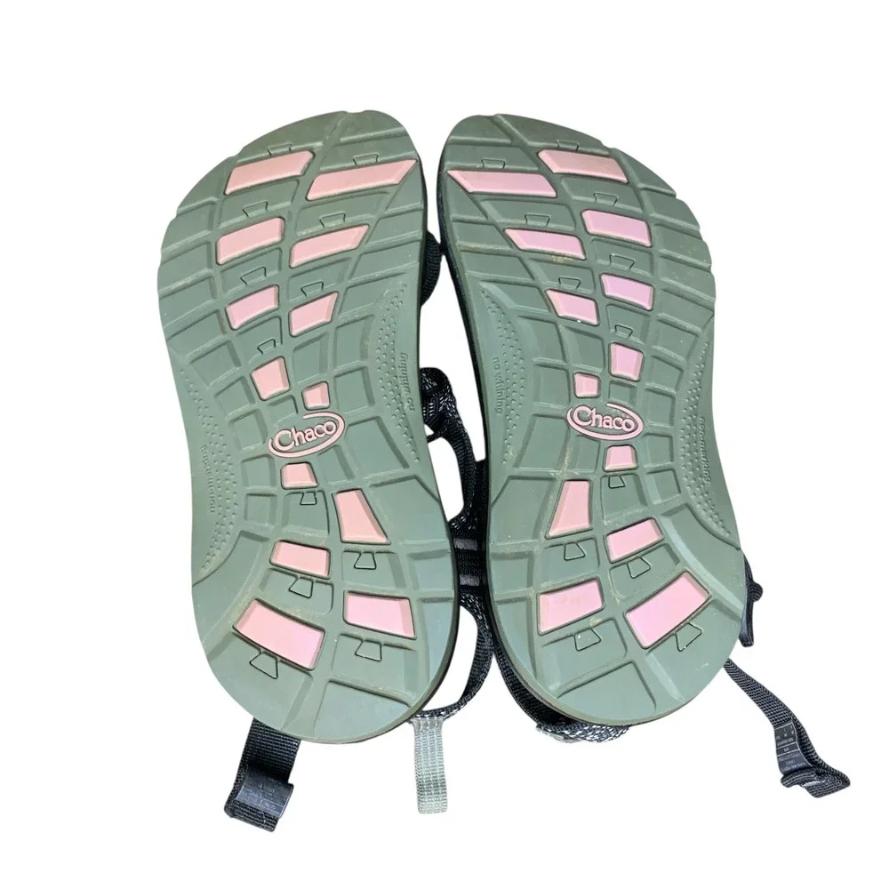 Chaco Z/Cloud X‎ Sport Sandals Adjustable Straps Black/White Kids Size 4